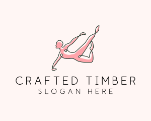 Yoga Gymnast Stretch logo design