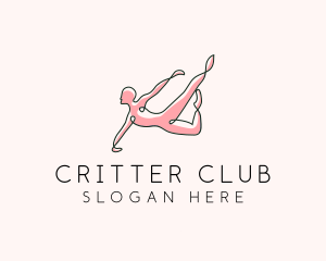 Yoga Gymnast Stretch logo design