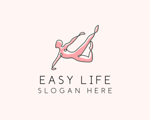 Yoga Gymnast Stretch logo design