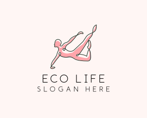 Yoga Gymnast Stretch logo design