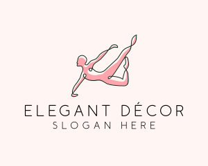 Yoga Gymnast Stretch logo design