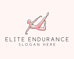 Yoga Gymnast Stretch logo design