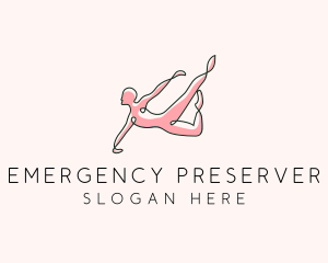 Yoga Gymnast Stretch logo design