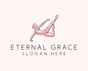 Yoga Gymnast Stretch logo design