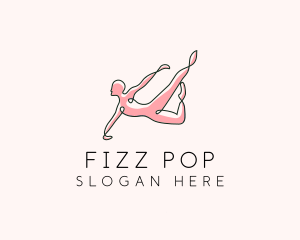 Yoga Gymnast Stretch logo design