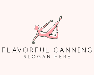 Yoga Gymnast Stretch logo design