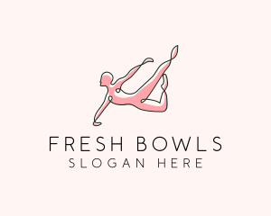 Yoga Gymnast Stretch logo design