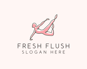 Yoga Gymnast Stretch logo design