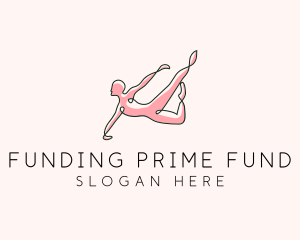 Yoga Gymnast Stretch logo design