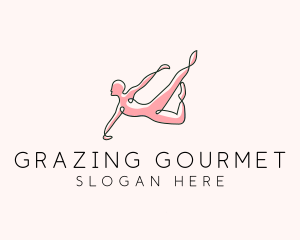 Yoga Gymnast Stretch logo design