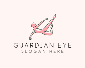 Yoga Gymnast Stretch logo design