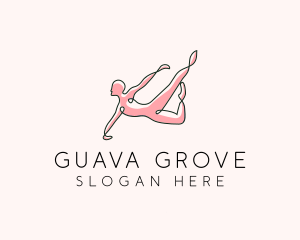 Yoga Gymnast Stretch logo design