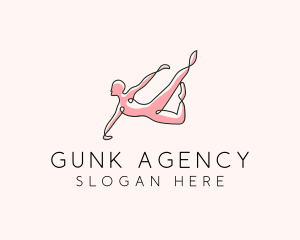 Yoga Gymnast Stretch logo design