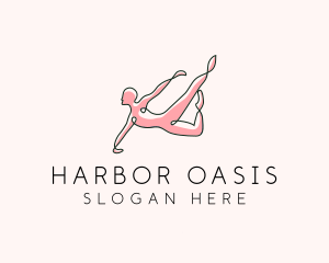 Yoga Gymnast Stretch logo design