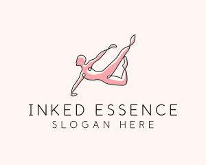 Yoga Gymnast Stretch logo design