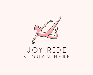 Yoga Gymnast Stretch logo design