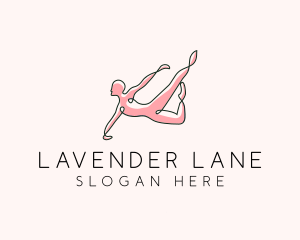 Yoga Gymnast Stretch logo design