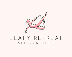 Yoga Gymnast Stretch logo design