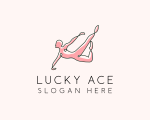 Yoga Gymnast Stretch logo design