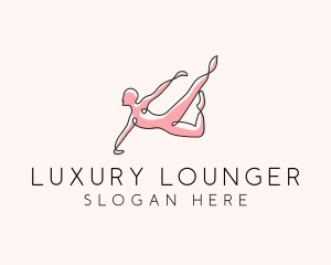 Yoga Gymnast Stretch logo design