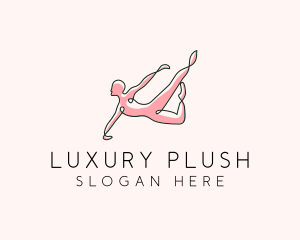 Yoga Gymnast Stretch logo design