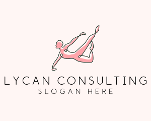 Yoga Gymnast Stretch logo design