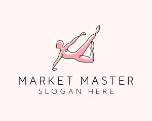 Yoga Gymnast Stretch logo design