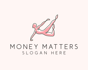 Yoga Gymnast Stretch logo design