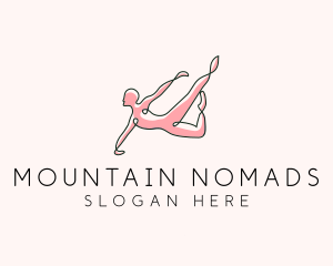 Yoga Gymnast Stretch logo design