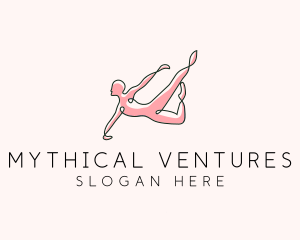 Yoga Gymnast Stretch logo design