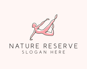 Yoga Gymnast Stretch logo design