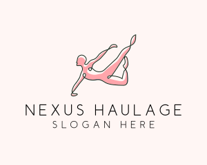 Yoga Gymnast Stretch logo design