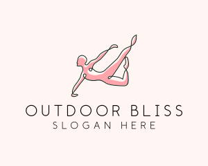 Yoga Gymnast Stretch logo design