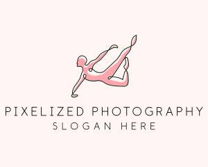 Yoga Gymnast Stretch logo design