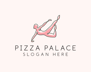 Yoga Gymnast Stretch logo design