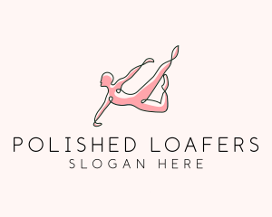 Yoga Gymnast Stretch logo design