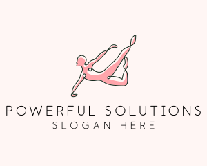 Yoga Gymnast Stretch logo design