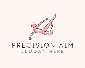 Yoga Gymnast Stretch logo design