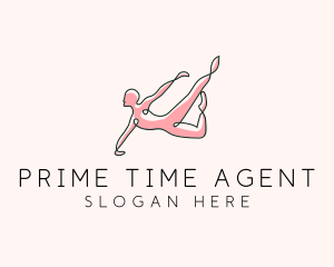 Yoga Gymnast Stretch logo design