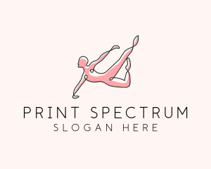 Yoga Gymnast Stretch logo design