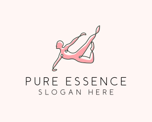 Yoga Gymnast Stretch logo design