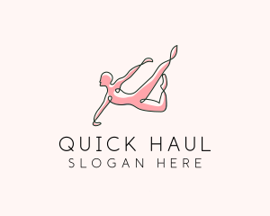 Yoga Gymnast Stretch logo design