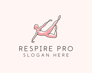 Yoga Gymnast Stretch logo design