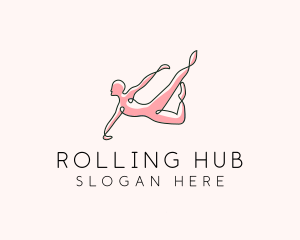 Yoga Gymnast Stretch logo design