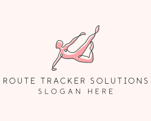 Yoga Gymnast Stretch logo design