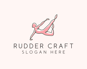 Yoga Gymnast Stretch logo design