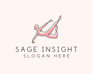 Yoga Gymnast Stretch logo design