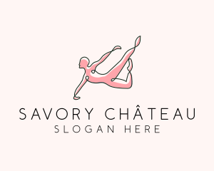 Yoga Gymnast Stretch logo design