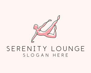 Yoga Gymnast Stretch logo design