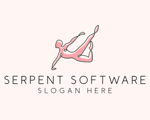 Yoga Gymnast Stretch logo design